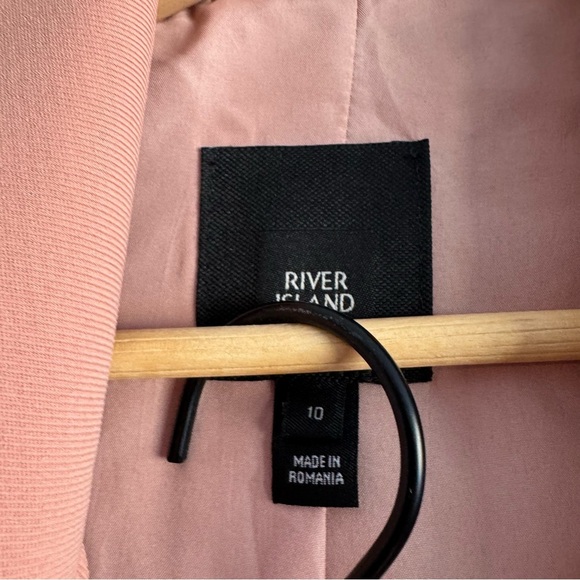 River Island ruched sleeve blazer & pants set in light pink size US 6/8 - Picture 4 of 16